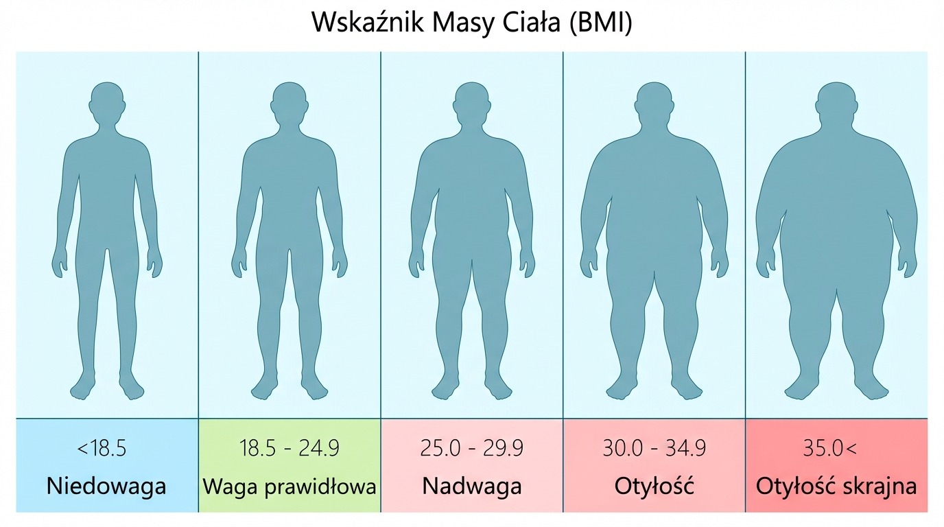 wskaźniki BMI infografika