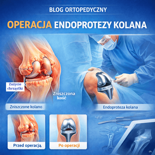 Operacja endoprotezy kolana w ortopedii