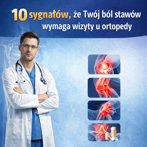Lekarz omawia ból stawów.