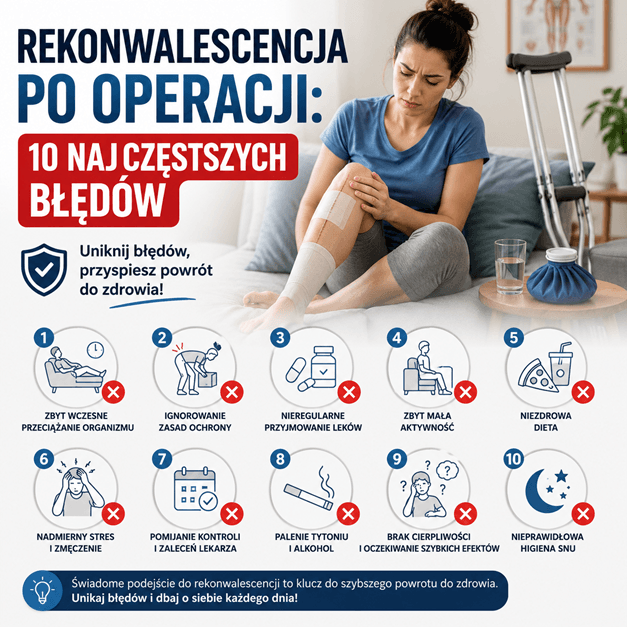 Błędy w rekonwalescencji po operacji